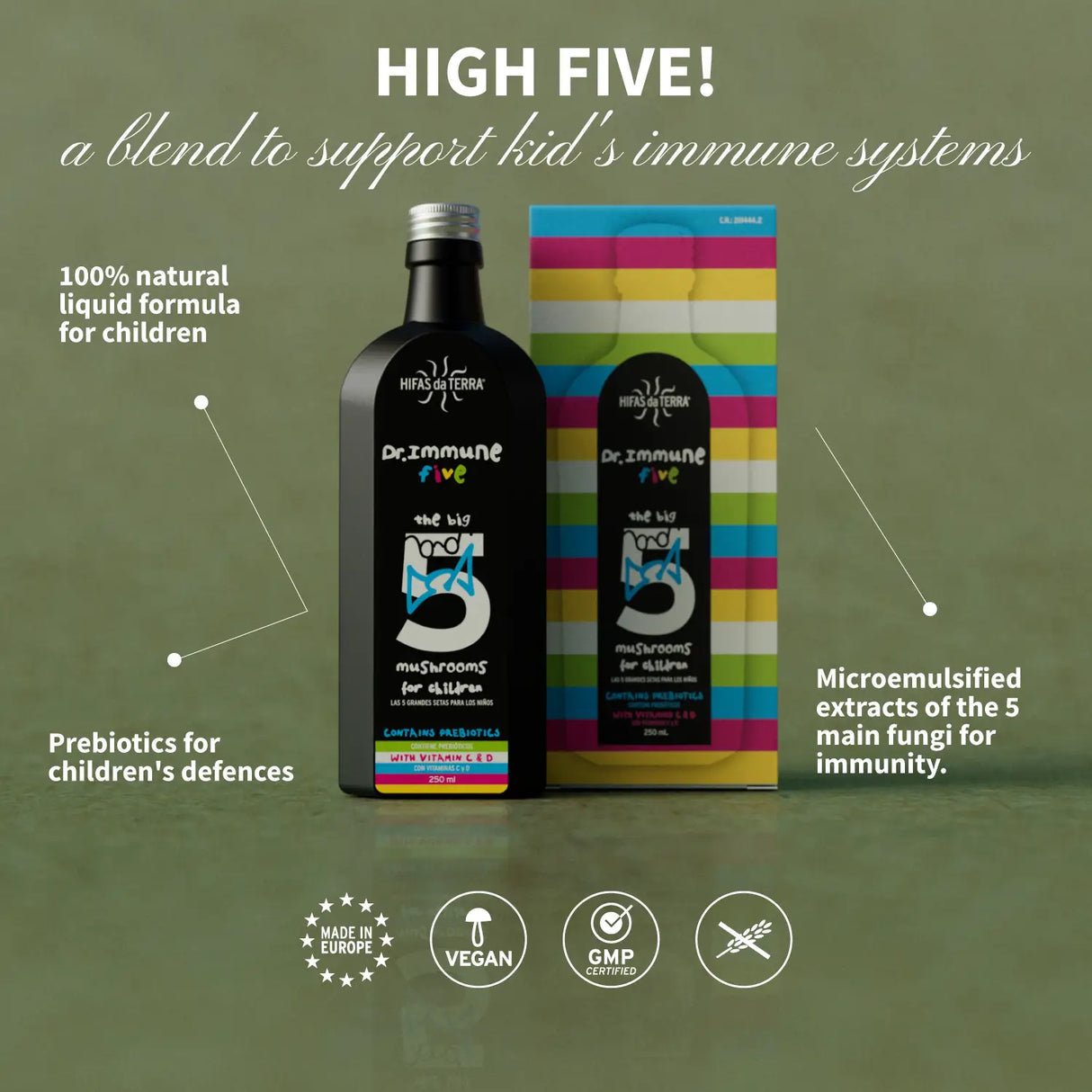 Dr. Immune Five Syrup (Reishi, Agaricus, Oyster, Chaga, Shiitake)