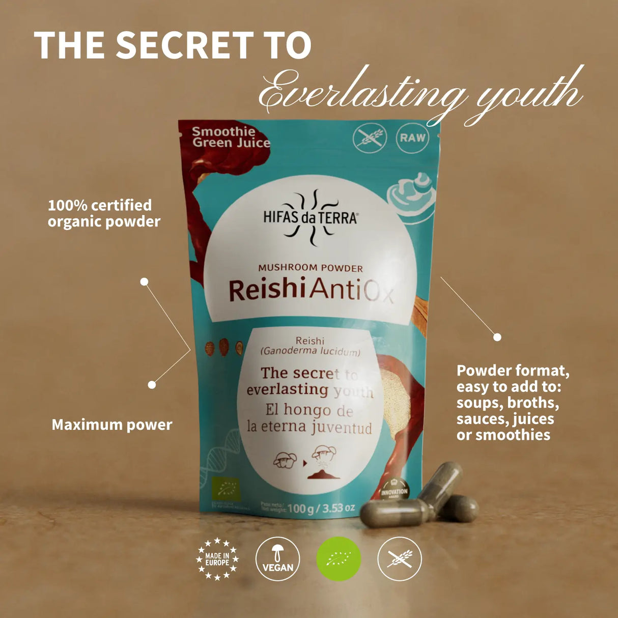 Reishi AntiOx Powder Superfood (Organic Reishi)