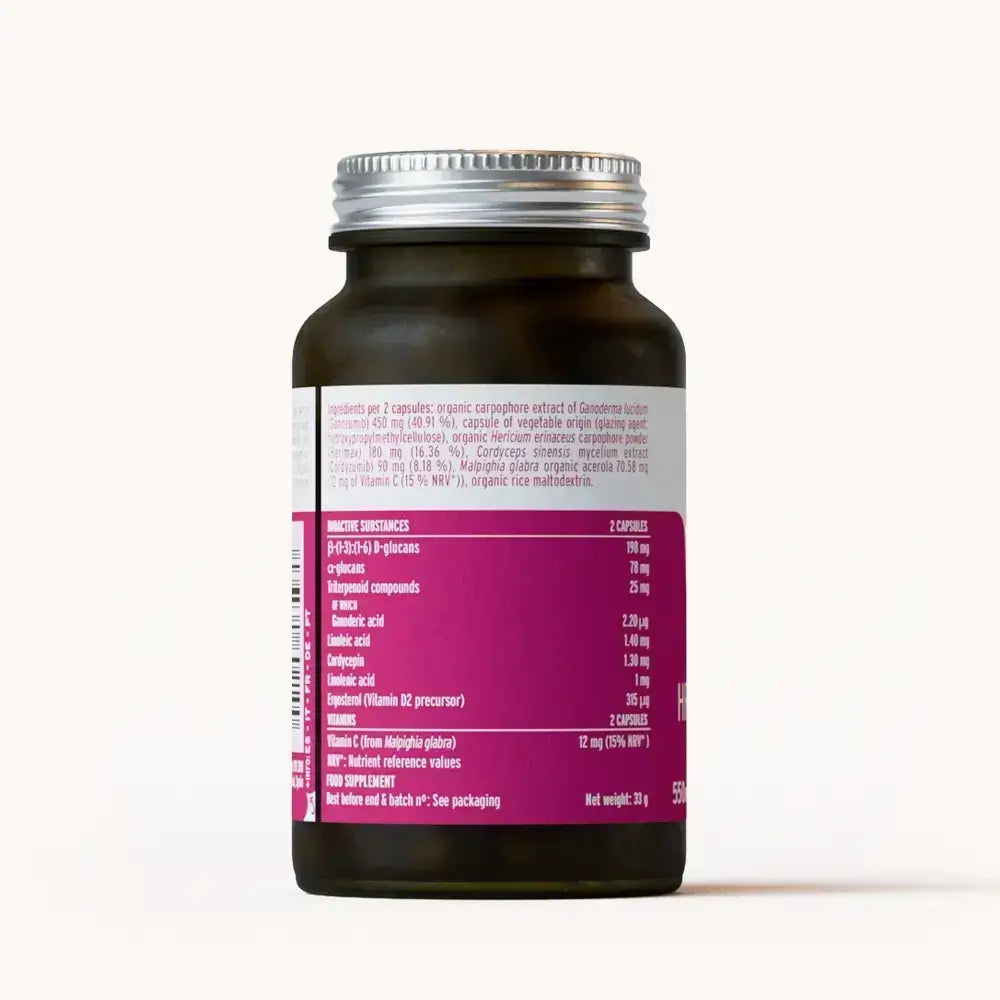 Hifas-Menopause (Reishi, Cordyceps, Lion's Mane, Ashwaghanda KSM 66 and Green Tea extract) capsules