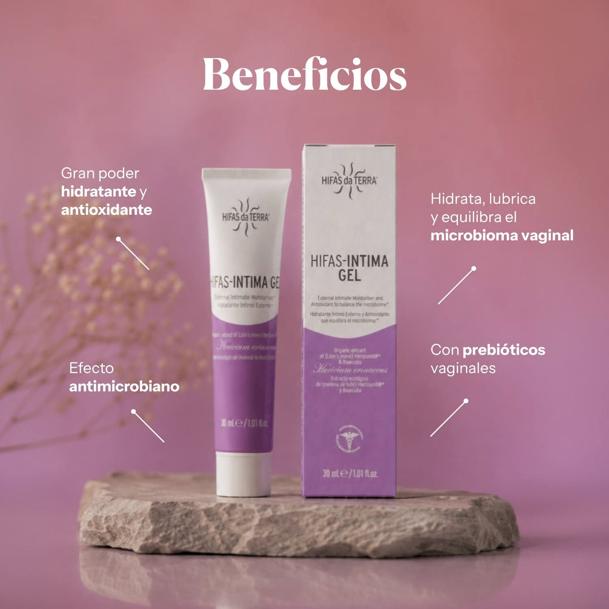 Benefits of Hifas-INTIMA GEL: vaginal moisturiser with natural prebiotics | Hifas da Terra