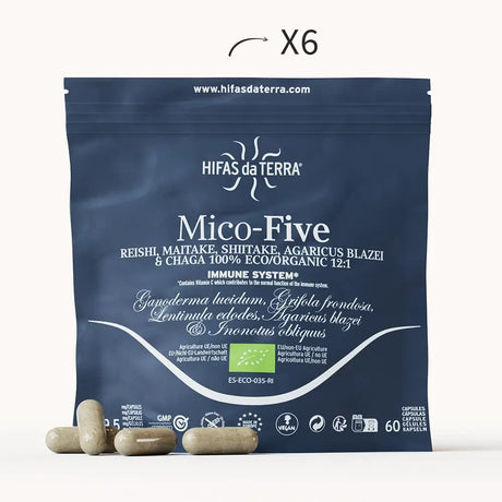 Mico Five (Chaga, Reishi, Maitake, Shiitake, Sun mushroom) Capsules